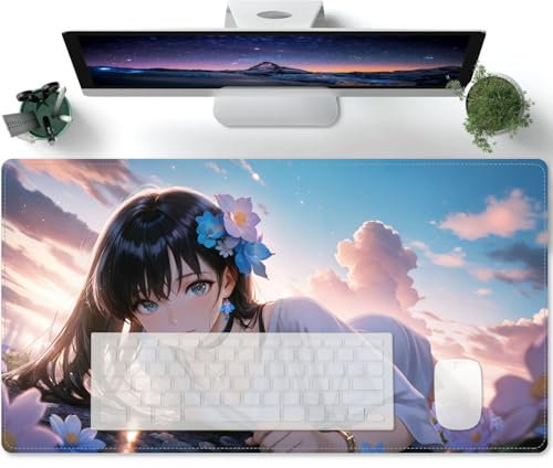 Gaming Mouse Mat Anime Waifu XXXL Large Non-Slip Rubber Base and Waterproof Surface for Keyboard and Mouse 600x300x3mm
