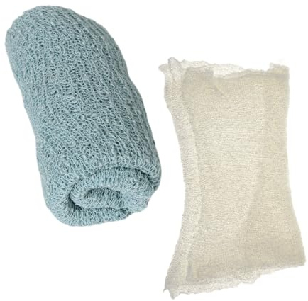 VILLCASE 2stücke Wickeldecke für Neugeborene Atmungsaktives Wickeltuch Elastisches Tragetuch für Fotoshootings Accessoires für Neugeborene Unisex Wickeltuch