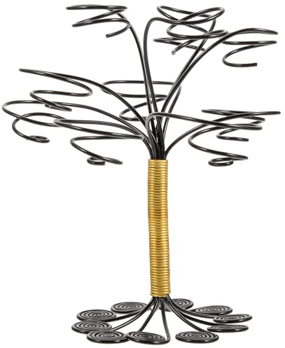 DOITOOL Schwarz Aluminiumdraht im Nordischen Stil Luftpflanzenhalter | Dekorativer Ständer für Air Plants, für Garten und Büro, Tischdisplay mit Chicem Look
