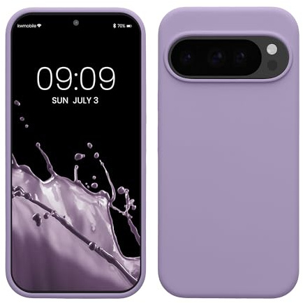 kwmobile Handyhülle für Google Pixel 10 / Pixel 10 Pro Hülle - Case Silikon - Kabelloses Laden - Schutzhülle Cover in Veilchen Lila