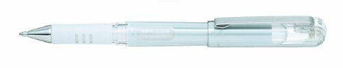 Pentel K230-WO Hybrid Gel Grip DX Tintenroller mit pigmentierter Tinte, 12-er Packung, weiß