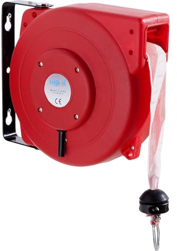 kaiserkraft | Absperraufroller | automatisch | mit Banderole rot/weiß | Gewicht 4,5 kg