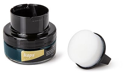 Kaps Shoe Cream with Sponge Applicator, Intensive Leather Care and Nourishing, Delicate, 70 colours (158 - air blue)