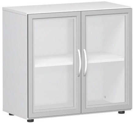 Gera Möbel Schranksystem Flex Flügeltürenschrank, Drehtürenschrank, Holzdekor, weiß, 80 x 42 x 75.2 cm