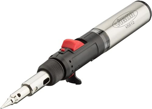 HAZET ViGOR Set di saldatori a gas V5512 I 7 diversi adattatori I Combina saldatore, torcia e pistola ad aria calda I 12 pezzi singoli