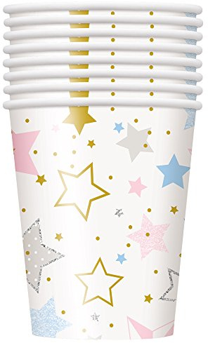 Papierbecher - 266 ml - Funkel, funkel kleiner Stern-Babyparty - 8er-Pack