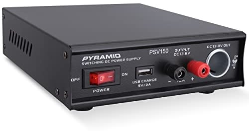 Desktop Bench Power Supply, AC-to-DC Power Converter with USB Charge and Vehicle Cigarette Lighter Socket (12 Amp)