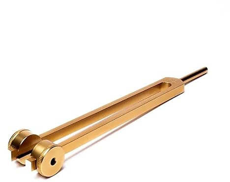 Tiefe Ohm Stimmgabel (68.05 Hz) goldfarbig