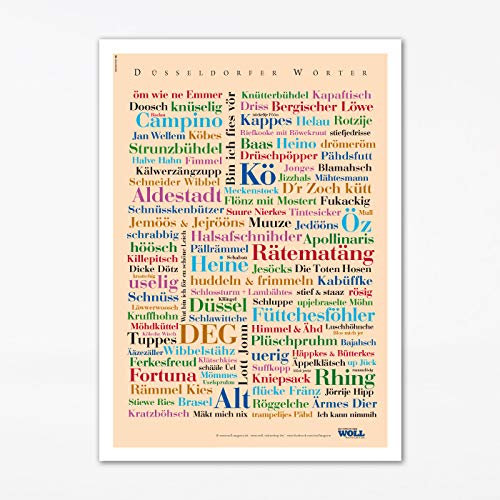 Poster Düsseldorfer Wörter (50x70 cm)