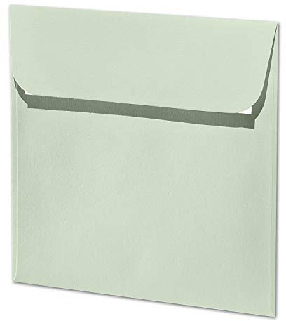 ARTOZ 10x quadratische Briefumschläge mint (Grün) 100 g/m² - 16 x 16 cm - Kuvert ohne Fenster - Umschläge mit Haftklebung