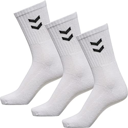 hummel Unisex Sportsocken Basic - 15er Pack I Weiß 46/48