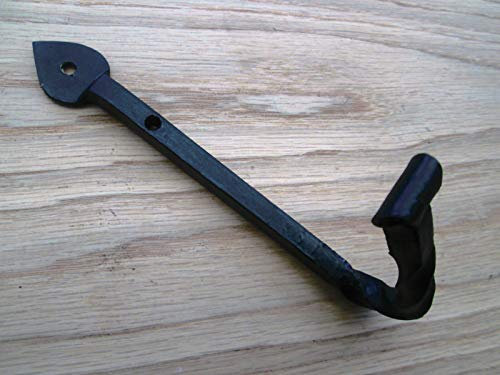 S & S international Handgeschmiedeter Haken, groß, gewachst, Schwarz