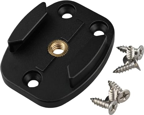 QR Mount with Pilot Holes – All Metal, Versatile Quick Release Plate with 1/4”-20 Tripod Screw Compatible with GoPro Hero3/3+/4/5/6/7/8