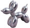 FYBlossom Ballon Hund Harz, Kunst Skulptur Figur Kunsthandwerk Zum Kuchenbacken Zuhause Dekorationen Party Dessert Desktop Ornament (Silber)
