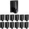 Gancio autoadesivo per bastone, 12 pz, Colore Nero, misura 25 x 17 mm, ganci per tenda, ganci per zanzariere, gancio adesivo per tende a finestra, aggancio per bastoni su finestre in PVC, curtain hook