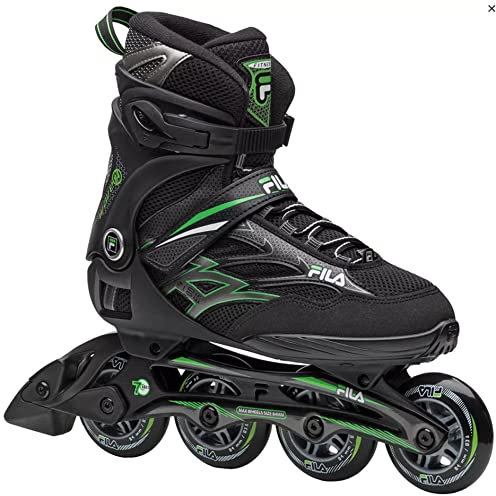 Fila Herren Wave 84 Inline Skate, Schwarz-Grün, 46 EU