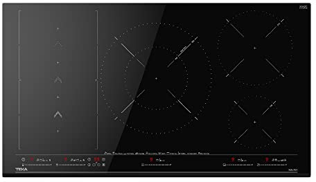 Teka IZS 97630 MST - Placa de Inducción Flex de 90 cm con SlideCooking y 5 Zonas de Cocinado, 9 Funciones Directas, Touch Control Multislider, Programador, Color Negro