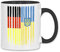 wowshirt Tasse Deutschland Ukraine Deutsche ukrainische Flagge Dreizack Wurzeln, Farbe:White - Black
