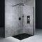 Mai & Mai Paroi de Douche 120x200 Douche à L’italienne Transparent avec Profilé Noir BR1K Pare-douche en Verre Trempé 8mm Revêtement Nano Easy Clean