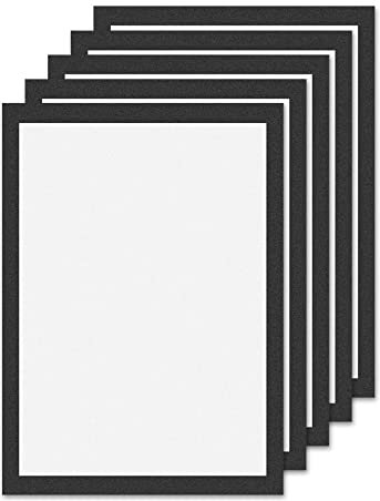 eMagTech 5 Stück A4 Magnetischer Displayrahmen PVC Selbstklebend Dokument Bild Poster Schilder Halter für Büro Wand Tür Kühlschrank Restaurant Supermarkt