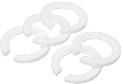 sourcing map Lámpara Pantalla Reducción Anillo E27 a E14 Soporte Adaptador Anillo Convertidor Reductor Montaje para Lámparas, Blanco Paquete de 10