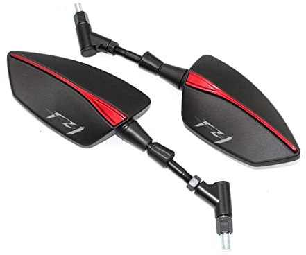 ADAYONGmoto Für YA-MA-HA FZ1 FZ6 FZ8 FAZER FZ 1 FZ 6 FZ 8 Motorradspiegel Rückspiegel Lenkerende (Color : Fz1, Size : Red)