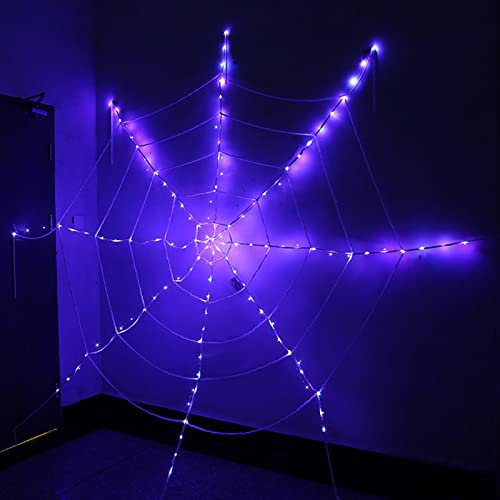 3,6 m Halloween-Dekorationen, Spinnennetz-Lichter, Halloween-Spinnennetz-Lampe, LED-Spinnennetz-Atmosphäre, realistisches Spinnennetz-Lampe for Spukhaus-Dekoration