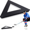 Deekin Hockey-Dreiecks-Passagierer, Hockey-Passer, Rebounder, robuster Passing-Trainer mit Gummi-Rebounder zur Verbesserung der Puck-Kontrolle, funktioniert auf und aus dem Eis, 66x66x66 cm