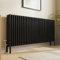 NRG Traditional 4 Column Horizontal Radiator 600x1460mm Black Central Heating Radiators