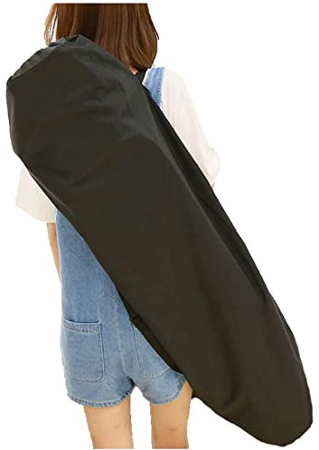 PURFUN Tragbare Skateboard-Tasche, Longboard-Tragetasche, Reisetasche, Skateboard-Tasche mit Kordelzug, zusammenklappbar, Schulter-Skateboard-Rucksack mit verstellbarem Riemen, 125 x 35 cm