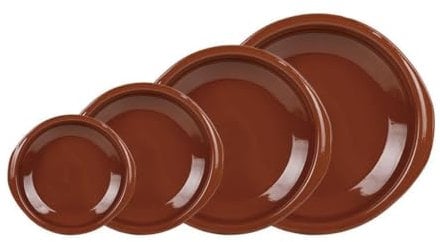 Cazuela de barro refractario 16cm modelo azafran caja 8 unid.