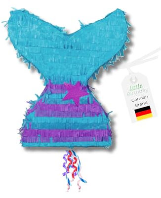LITTLE BIRTHDAY | Meerjungfrau Pinata | Piñata Geburtstag Mädchen und Junge | 44x37x9,5cm | Süssigkeiten Kindergeburtstag | Pinata ohne Füllung | Mermaid Geburtstag für die Motto Party