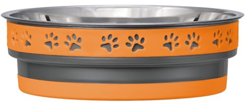 Loving Pets Corsa Pet Bowl for Dogs, Large, Inferno Orange