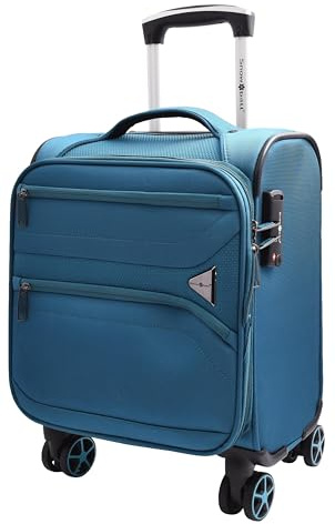 House Of Leather Expandable 8 Wheel Soft Luggage Bag Travel Suitcase TSA Lock Japan Teal