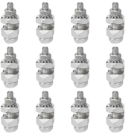 Lot de 12 clips de mise à la terre en cuivre, serre-câble de protection pour panneau solaire, serre-câble de terre pour terminer le collage de la terre aux fils nus de 6 AWG et 8 AWG