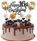 Cnrose Tortendeko junge mädchen 16. Geburtstag Hello 16 Cake Topper schwarz gold mit Herz Stern Ballon Kuchendeko 16. Geburtstag Happy 16th Birthday Tortendeko 16 jahre junge 16 Geburtstag Mädchen