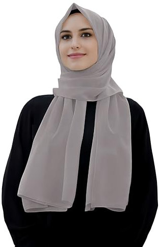 Lina & Lily Medina Seide Hijab Kopftuch Schal für Muslimische Frauen (Nerz)