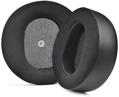 CRGANGZY Kühlgel-Ohrpolster, Ersatz-Memory-Schaum-Ohrmuscheln, Teile, Headset-Ohrpolster for Audeze Kopfhörer (Fußballmuster)