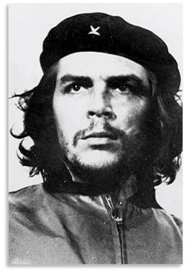 TSNKNP Che Guevara Black White Poster Dekorative Malerei Leinwand Wandkunst Wohnzimmer Poster Schlafzimmer Malerei,Wandkunst Bilddruck Moderne Familienzimmer Dekor 12x18inch(30x45cm)