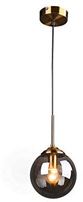 MQDLJSE Lámpara Colgante de Bola de Cristal Moderna para Restaurante, lámpara de Techo Colgante de un Solo Cabezal E27 de 3 Colores Creativa nórdica para Dormitorio, Restaurante, Cocina, s