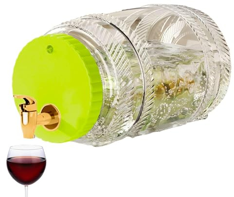 Pichet avec couvercle, pichet à thé glacé, récipient à boisson à thé – Récipient à thé avec couvercle et bouchon, pichet à eau pour réfrigérateur, distributeur de boissons pour jus, lait, café froid