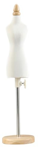 Mannequinkörper Frau 1/4 Schaufensterpuppen Körper Torso, 16,1-22,8 Zoll Höhe Adjuatble Dressmaker Dummy mit Basisstand Verstellbarer Mannequin-Schneider Dummy Shop Mannequin