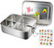 MAOOY Edelstahl Brotdose 1200ml,Lunchbox Auslaufsicher Jausenbox Brotbox Metall,Brotbüchse mit Feste Trennwand und3 Fächer,Spülmaschinenfest，Umweltfreundliche Lunchbox