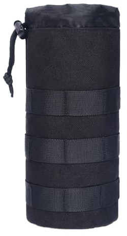 brooksnaji Water Bottle Kettle Carrier, Water Bottle Holder Bag - Sturdy Secure Buckle Bag Holder Bottle Carrier Bag | Bottle Carrier Bag, Water Bottle Cover for Hiking, Travelling,, black, see