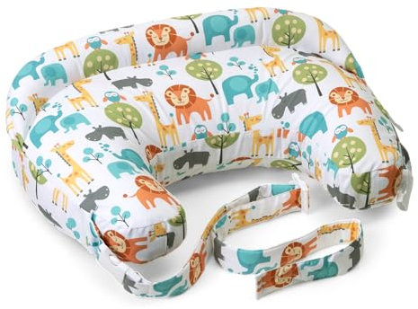 Boppy Deluxe Stillkissen, Brust und Flasche Fütterung Unterstützung, ergonomische Form mit Mutter und Baby zu unterstützen, volle Polsterung, abnehmbar und waschmaschinenfest, 0M +