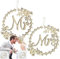 Segno di Sedia da Sposa e Sposo, Segno di Stile Antico, Cartello delle sedie per Matrimoni, Cartello Mr. in Legno, Vistaprint Wooden Bride And Groom Back Sedie Decorazione per MATRIMENTI, Sedie da