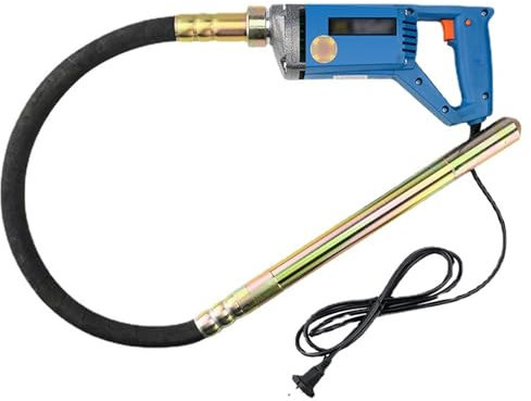 800W Handheld Concrete Vibrating Tool,Concrete Vibrator for Small Jobs,Electric Concrete Vibrabrater,Portable Electric Cement Vibrator,Equipped with 1m/1.2m/1.5m Hoses,for Road Construct(Size:1 meter)
