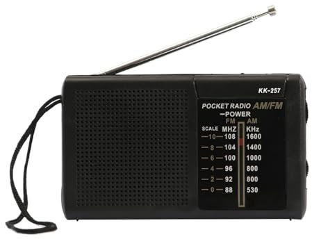 Radios Portils AM FM - Radio Transistor Radio Drum | Électronique De Réception Forte pour Le Garage De La Porte Électronique De La Voiture AM FM Batterie Rechargeable Utilisation Intérieure