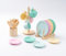 GAGAKU Holzspielzeug Kinderküche Geschirr Set - 27-teiliges Kinder Teeservice aus Holz mit Aufbewahrungsständer, Montessori-Spielzeug für Kinder 3-5 Jahre, Lernspielzeug für Rollenspiele