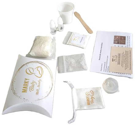 MarkyBaby Milchschmuck | Muttermilchschmuck DIY-Kit | Muttermilchkonservierung (europäische Perle mit DIY-Kit)